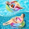 8 Pieces 36 Inches Inflatable Pool Floats Colorful Glitter Pool Tubes Transparent Swimming Ring Pool Floats Toy for Summer Beach, Pool Supplies